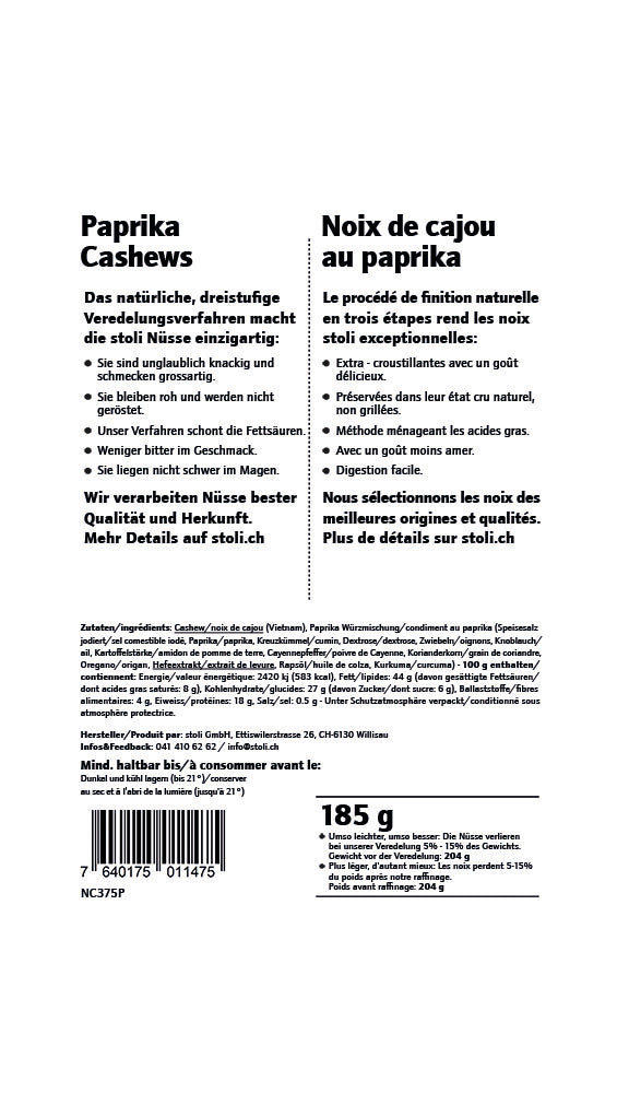 Édition Halloween : Noix de cajou au paprika 185g