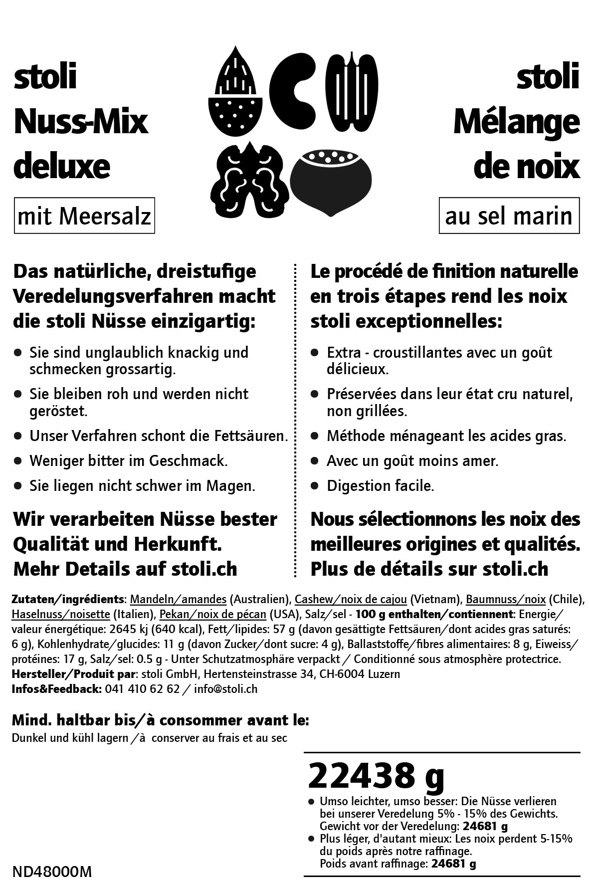 Mix deluxe 22.438 kg mit Meersalz