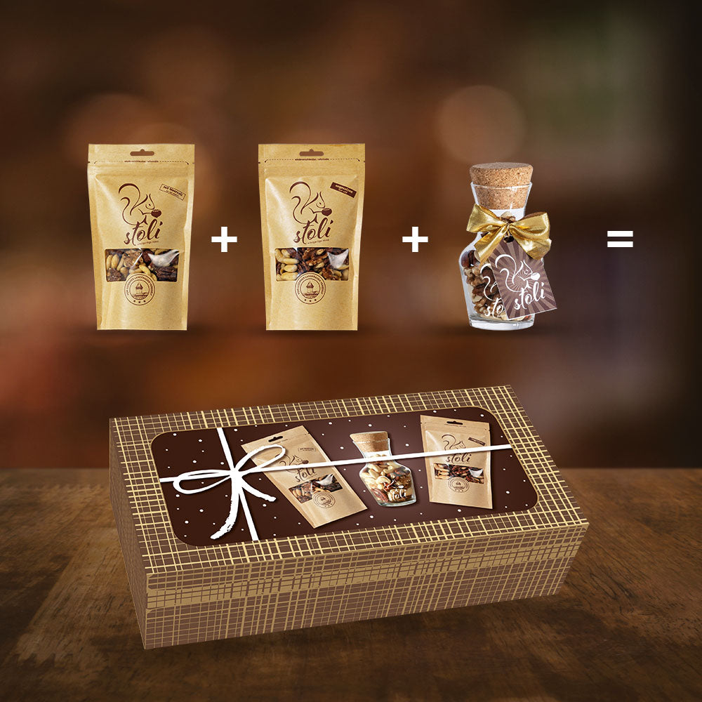 Geschenk-Box 467 g mit Nuss-Spender