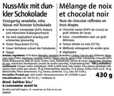 Drahtbügelglas mit Nuss-Mix mit dunkler Schokolade 430 g
